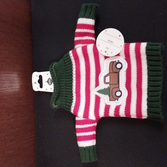 🎄WINE BOTTLE COVER UGLY SWEATER HOLIDAY COVER size 7.5"x5" - Picture 7 of 10